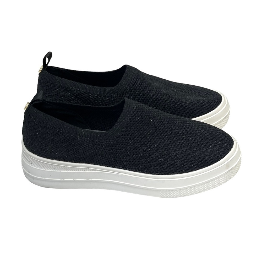 Carvela Black Knit Slip‎ On Dressy Loafers Size 38